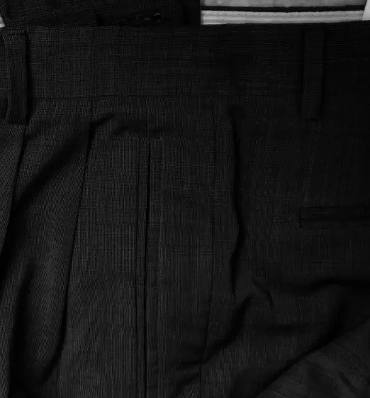 Zanella- Gray Pin-Dot 100% Wool Dress Trousers- size 35x30