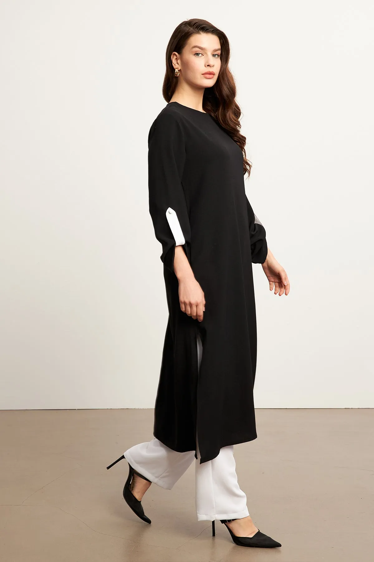 ZRF Women Afra Tunic Pants Set - Black White - Esposende