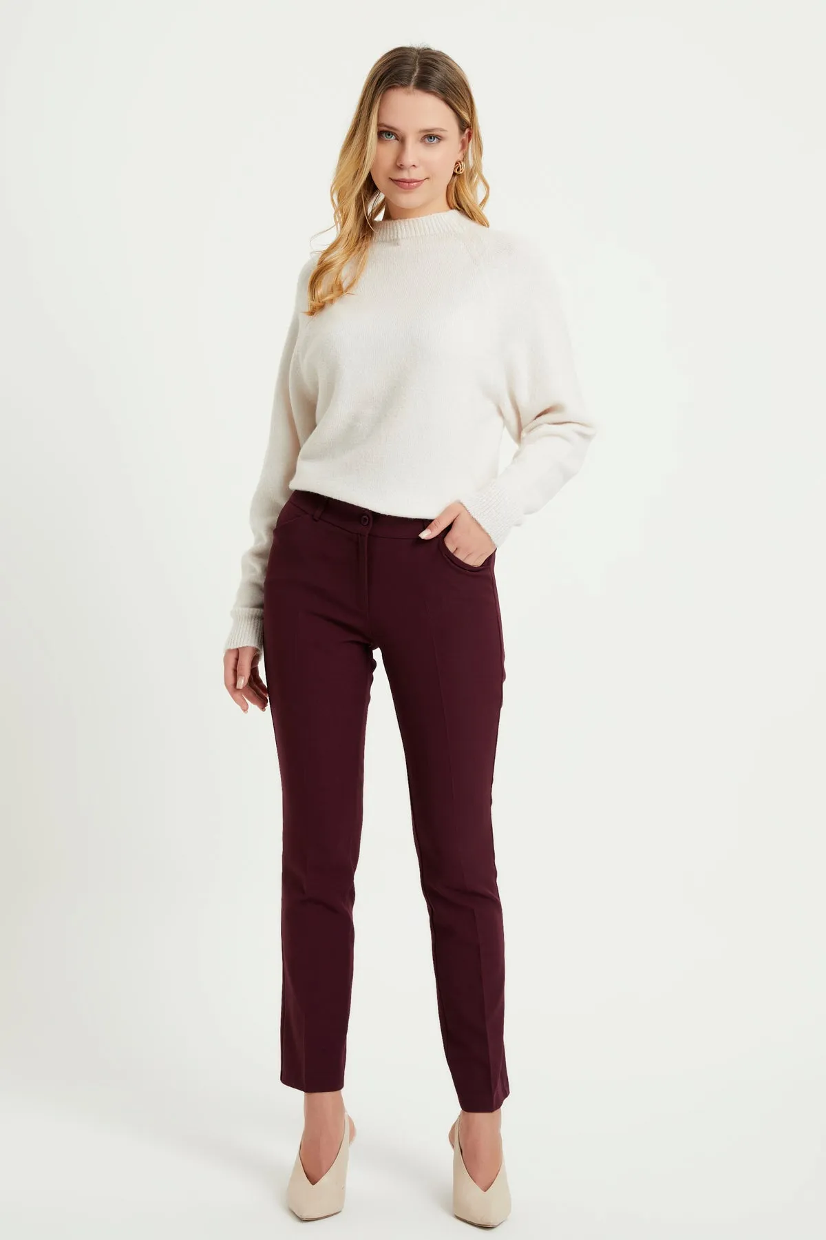 ZRF Women High Waist Pants - Mauve - Avondale