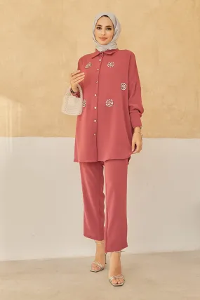 ZRF Women Stone Two-Piece Set - Dried Rose - Willenhall