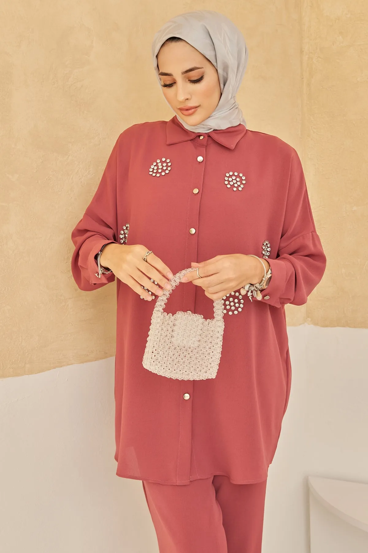 ZRF Women Stone Two-Piece Set - Dried Rose - Willenhall