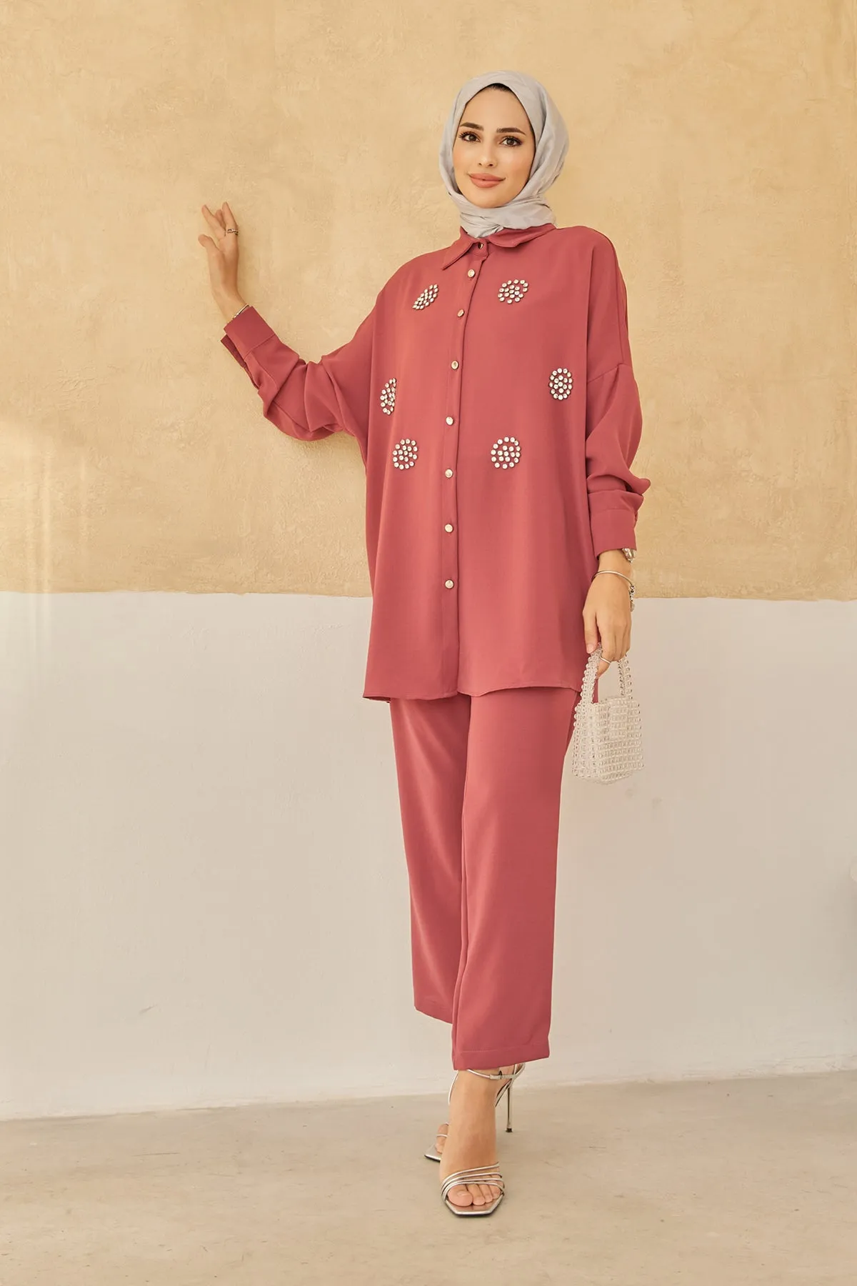 ZRF Women Stone Two-Piece Set - Dried Rose - Willenhall